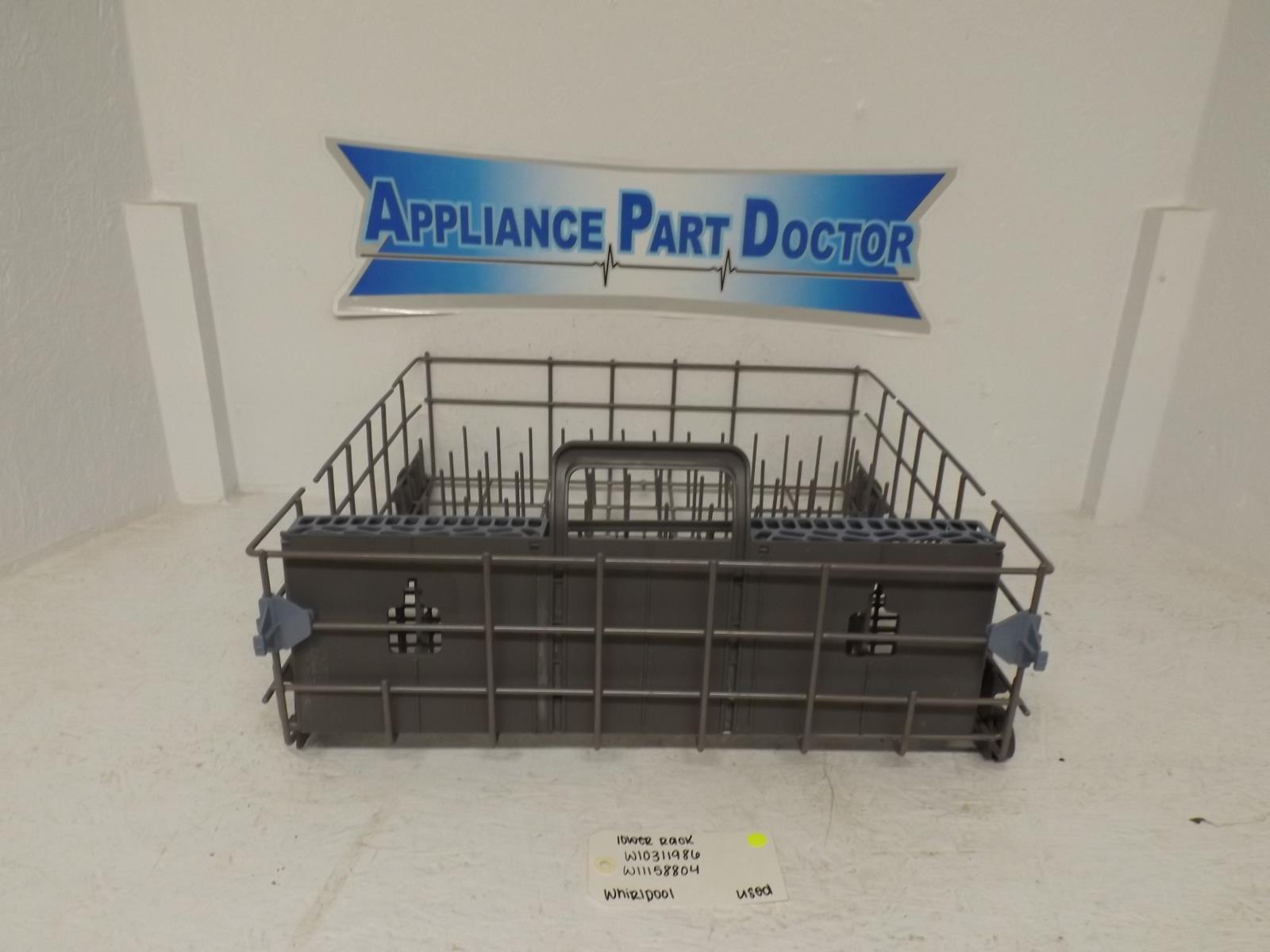 Whirlpool Dishwasher W10311986 W11158804 Lower Rack Used Whirlpool Dishwasher W10311986 W11158804 Lower Rack Used